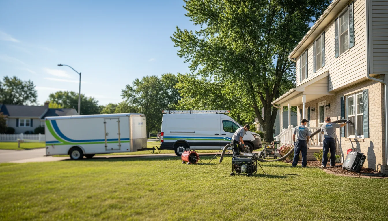 Flooded Basement Restoration And Cleanup With Repair in Media, IL near me